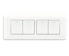 Four-pole single-control wall-mounted switch