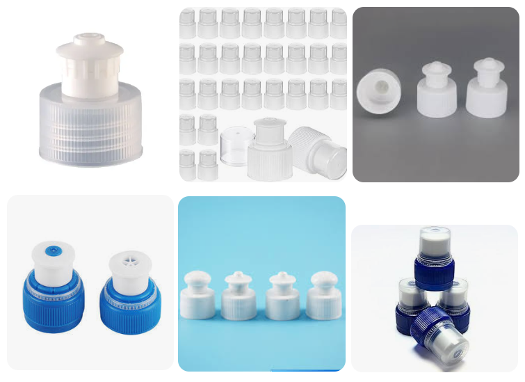 Push pull plastic caps