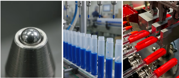 Assembly of ballpoint pens